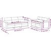 Sofa Sofos komplektas su pagalvėlėmis, 2 dalių, pilkas, audinys
