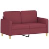 Sofa Sofos komplektas su pagalvėlėmis, 2 dalių, vyno, audinys