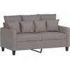Sofa Sofos komplektas su pagalvėlėmis, 3 dalių, taupe, audinys
