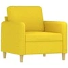 Sofa Sofos komplektas su pagalvėlėmis, 3 dalių, geltonas, audinys