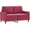Sofa Sofos komplektas su pagalvėlėmis, 3 dalių, vyno, aksomas