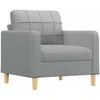 Sofa Sofos komplektas su pagalvėlėmis, 3 dalių, pilkas, audinys