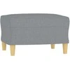 Sofa Sofos komplektas su pagalvėlėmis, 3 dalių, pilkas, audinys