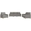 Sofa Sofos komplektas su pagalvėlėmis, 3 dalių, taupe, audinys