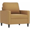 Sofa Sofos komplektas su pagalvėlėmis, 3 dalių, rudas, aksomas