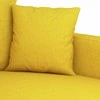 Sofa Sofos komplektas su pagalvėlėmis, 3 dalių, geltonas, audinys