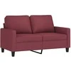 Sofa Sofos komplektas su pagalvėlėmis, 3 dalių, vyno, audinys
