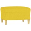 Sofa Sofos komplektas su pagalvėlėmis, 3 dalių, geltonas, audinys