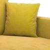 Sofa Sofos komplektas su pagalvėlėmis, 3 dalių, geltonas, aksomas