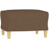 Sofa Sofos komplektas su pagalvėlėmis, 3 dalių, rudas, audinys