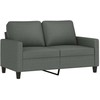 Sofa Sofos komplektas su pagalvėlėmis, 3 dalių, pilkas, audinys