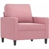 Sofa Sofos komplektas su pagalvėlėmis, 3 dalių, rožinis, aksomas