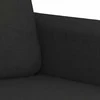Sofa Sofos komplektas su pagalvėlėmis, 3 dalių, juodas, audinys