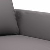 Sofa Sofos komplektas su pagalvėlėmis, 3 dalių, pilkas, dirbtinė oda