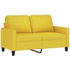 Sofa Sofos komplektas su pagalvėlėmis, 3 dalių, geltonas, audinys