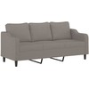 Sofa Sofos komplektas su pagalvėlėmis, 3 dalių, taupe, audinys