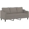 Sofa Sofos komplektas su pagalvėlėmis, 3 dalių, taupe, audinys