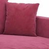 Sofa Sofos komplektas su pagalvėlėmis, 3 dalių, vyno, aksomas