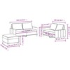 Sofa Sofos komplektas su pagalvėlėmis, 3 dalių, pilkas, audinys