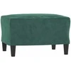 Sofa Sofos komplektas su pagalvėlėmis, 3 dalių, žalias, aksomas