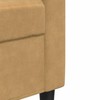 Sofa Sofos komplektas su pagalvėlėmis, 3 dalių, rudas, aksomas