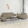 Sofa Sofos komplektas su pagalvėlėmis, 3 dalių, taupe, audinys