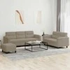 Sofa Sofos komplektas su pagalvėlėmis, 3 dalių, taupe, audinys