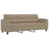 Sofa Sofos komplektas su pagalvėlėmis, 3 dalių, taupe, audinys