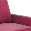 Sofa Sofos komplektas su pagalvėlėmis, 3 dalių, vyno, aksomas