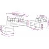 Sofa Sofos komplektas su pagalvėlėmis, 3 dalių, kreminis, audinys