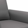 Sofa Sofos komplektas su pagalvėlėmis, 3 dalių, pilkas, dirbtinė oda