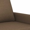 Sofa Sofos komplektas su pagalvėlėmis, 3 dalių, rudas, audinys