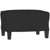 Sofa Sofos komplektas su pagalvėlėmis, 3 dalių, juodas, audinys