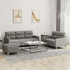 Sofa Sofos komplektas su pagalvėlėmis, 3 dalių, taupe, audinys