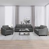 Sofa Sofos komplektas su pagalvėlėmis, 3 dalių, pilkas, audinys