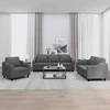 Sofa Sofos komplektas su pagalvėlėmis, 3 dalių, pilkas, audinys