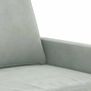 Sofa Sofos komplektas su pagalvėlėmis, 3 dalių, pilkas, aksomas
