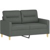 Sofa Sofos komplektas su pagalvėlėmis, 3 dalių, pilkas, audinys