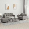 Sofa Sofos komplektas su pagalvėlėmis, 3 dalių, taupe, audinys