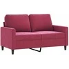 Sofa Sofos komplektas su pagalvėlėmis, 3 dalių, vyno, aksomas