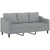 Sofa Sofos komplektas su pagalvėlėmis, 3 dalių, pilkas, audinys