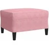Sofa Sofos komplektas su pagalvėlėmis, 3 dalių, rožinis, aksomas