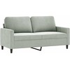 Sofa Sofos komplektas su pagalvėlėmis, 3 dalių, pilkas, aksomas