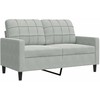 Sofa Sofos komplektas su pagalvėlėmis, 3 dalių, pilkas, aksomas