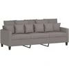 Sofa Sofos komplektas su pagalvėlėmis, 3 dalių, taupe, audinys