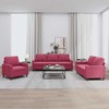 Sofa Sofos komplektas su pagalvėlėmis, 3 dalių, vyno, aksomas