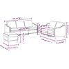 Sofa Sofos komplektas su pagalvėlėmis, 3 dalių, rudas, audinys