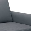 Sofa Sofos komplektas su pagalvėlėmis, 3 dalių, pilkas, aksomas