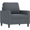 Sofa Sofos komplektas su pagalvėlėmis, 3 dalių, pilkas, aksomas