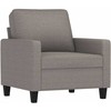 Sofa Sofos komplektas su pagalvėlėmis, 3 dalių, taupe, audinys